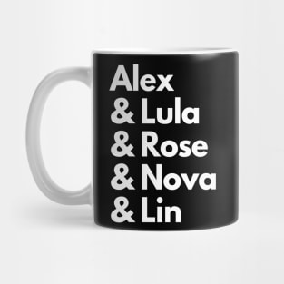 Brooklyn Brujas Character Names Mug